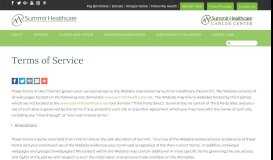 
							         Terms of Service - Summit Healthcare Regional Medical Center								  
							    