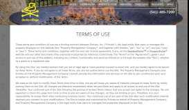 
							         Terms of Use - Duck's Village								  
							    