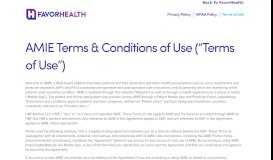 
							         Terms of Use - FavorHealth								  
							    