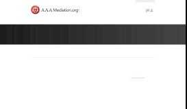 
							         Terms of Use for AAA Mediation Portal | AAA Mediation.org								  
							    