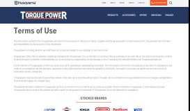 
							         Terms of Use - Torque Power Husqvarna								  
							    