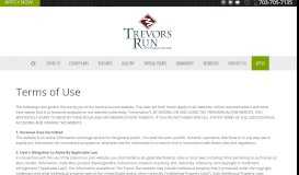 
							         Terms of Use - Trevors Run								  
							    