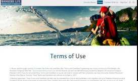 
							         Terms of Use - Welcome to Bankers Life Insurance Company								  
							    