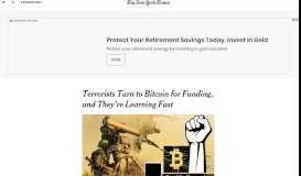 
							         Terrorists Turn to Bitcoin for Funding, and They're Learning Fast								  
							    