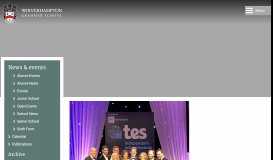 
							         TES Independent school award winners - Wolverhampton Grammar ...								  
							    