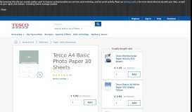 
							         Tesco A4 Basic Photo Paper 30 Sheets - Tesco Groceries								  
							    