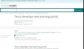 
							         Tesco develops new learning portal | Industrial and Commercial ...								  
							    