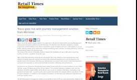 
							         Tesco goes live with journey management solution from Microlise ...								  
							    