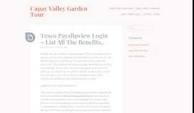 
							         Tesco Payslipview Login - List All The Benefits.. - Capay Valley ...								  
							    