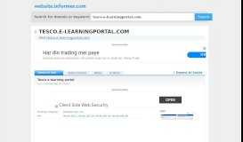 
							         tesco.e-learningportal.com at WI. Tesco e-learning portal								  
							    