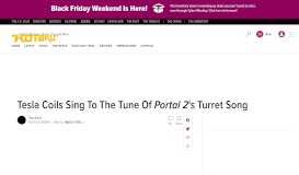 
							         Tesla Coils Sing To The Tune Of Portal 2's Turret Song - Kotaku								  
							    