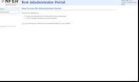 
							         Test Administrator Portal								  
							    