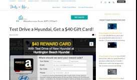 
							         Test Drive a Hyundai, Get a $40 Gift Card! - Deals We Like								  
							    