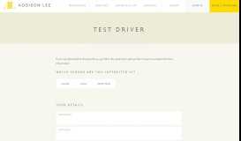 
							         Test Driver | Addison Lee								  
							    