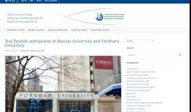 
							         Test-flexible admissions at Boston University and Fordham University ...								  
							    