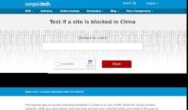 
							         Test if Any Site is Blocked in China and Learn How to Access it								  
							    