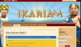 
							         Test Server ONLY - Ikariam EN								  
							    
