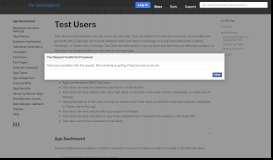 
							         Test Users - App Development - Facebook for Developers								  
							    