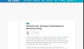 
							         Testbericht: Outdoor-Smartphone Motorola Defy - mobiFlip								  
							    