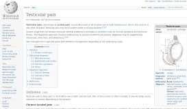 
							         Testicular pain - Wikipedia								  
							    