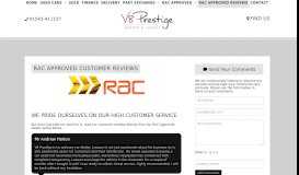 
							         Testimonials & Customers reviews for V8 Prestige								  
							    