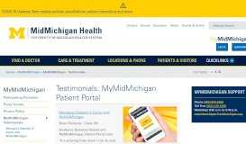
							         Testimonials-MyMidMichigan Patient Portal - MidMichigan ...								  
							    