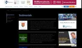 
							         Testimonials - The Medic Portal								  
							    
