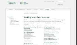 
							         Testing and Procedures - Sparrow Health System								  
							    