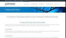 
							         Testing Center Exams | Kryterion Global Testing Solutions								  
							    