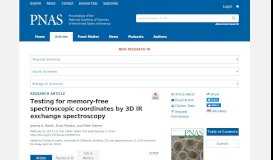 
							         Testing for memory-free spectroscopic coordinates by 3D IR exchange ...								  
							    