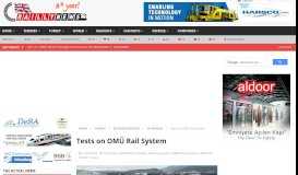 
							         Tests on OMU Rail System Successfully - RayHaber - RaillyNews								  
							    