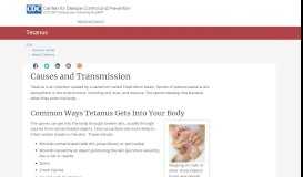 
							         Tetanus | Causes and Transmission | Lockjaw | CDC								  
							    