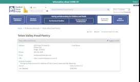 
							         Teton Valley Food Pantry - Idaho Medical Home Portal								  
							    