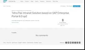 
							         Tetra Pak Intranet Solution based on SAP Enterprise Portal 6.0 sp2								  
							    