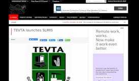 
							         TEVTA launches SLMIS - The Nation								  
							    