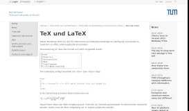 
							         TeX und LaTeX - TUM								  
							    