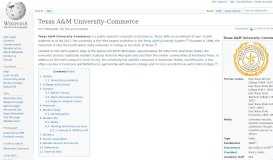 
							         Texas A&M University–Commerce - Wikipedia								  
							    