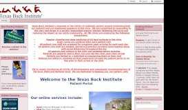 
							         Texas Back Institute Portal								  
							    