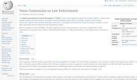 
							         Texas Commission on Law Enforcement - Wikipedia								  
							    