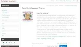 
							         Texas Digital Newspaper Program - The Portal to Texas History								  
							    