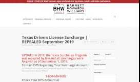 
							         Texas Drivers License Surcharge | REPEALED Sept 2019								  
							    