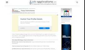 
							         Texas Instruments Application, Jobs & Careers Online								  
							    