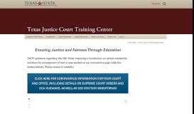 
							         Texas Justice Court Training Center : Texas State University								  
							    