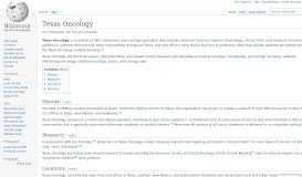 
							         Texas Oncology - Wikipedia								  
							    