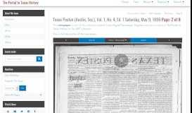 
							         Texas Posten (Austin, Tex.) - The Portal to Texas History - University of ...								  
							    