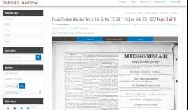 
							         Texas Posten (Austin, Tex.) - The Portal to Texas History - UNT								  
							    