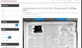 
							         Texas Posten (Austin, Tex.) - The Portal to Texas History - UNT.edu								  
							    