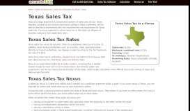 
							         Texas Sales Tax Information, Sales Tax Rates, and Deadlines								  
							    