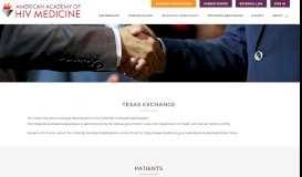
							         Texas State Insurance Exchange – American Academy of HIV Medicine								  
							    