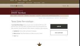 
							         Texas State RemoteApps : DOIT Services : Texas State University								  
							    